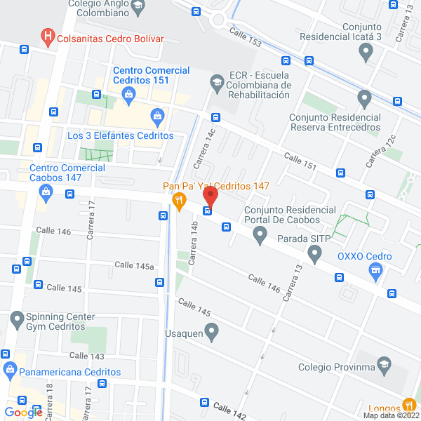 Mapa de Urbania Bienes Y Servicios