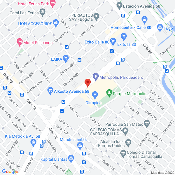 Mapa de V& World Products S.A.S.
