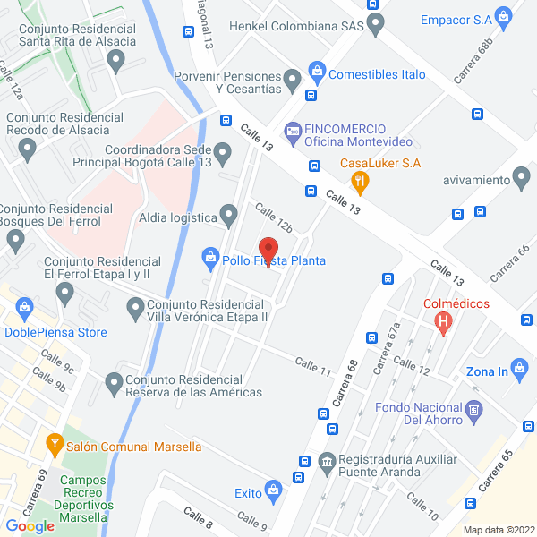 Mapa de Bretano Cionto Once S.A.S.
