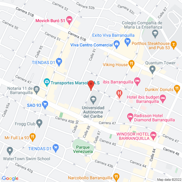 Map of B.S.I. Colombia S.A.