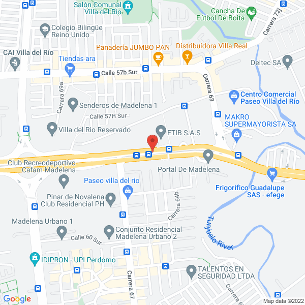 Mapa de Compañía Multinacional De Transporte Masivo S.A.