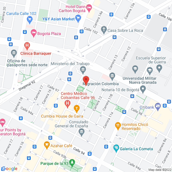 Mapa de Construcciones Benavides Ingenieros Contratistas