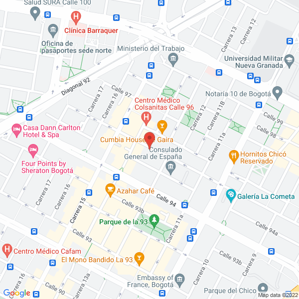 Mapa de Emypro Colombia