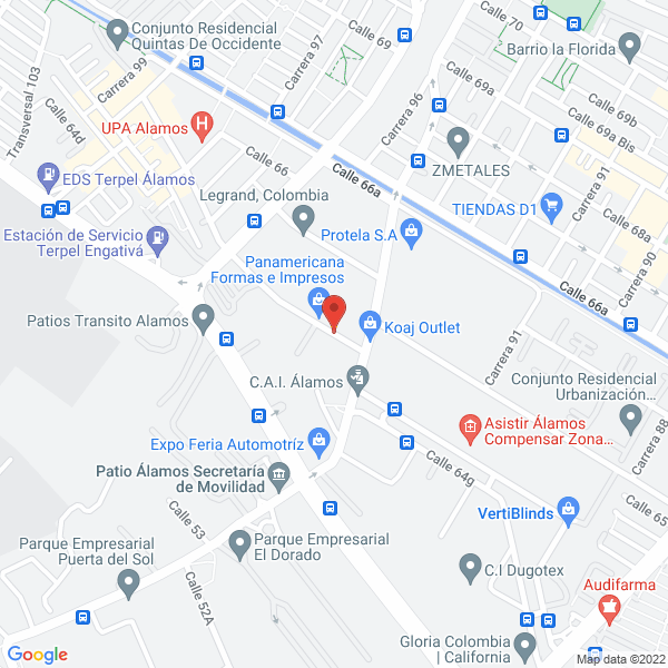 Mapa de Fábrica De Textiles Daltex S.A.S.