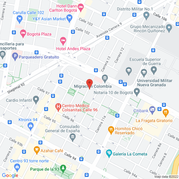 Mapa de Fcc Construcción S.A. Sucursal Colombia