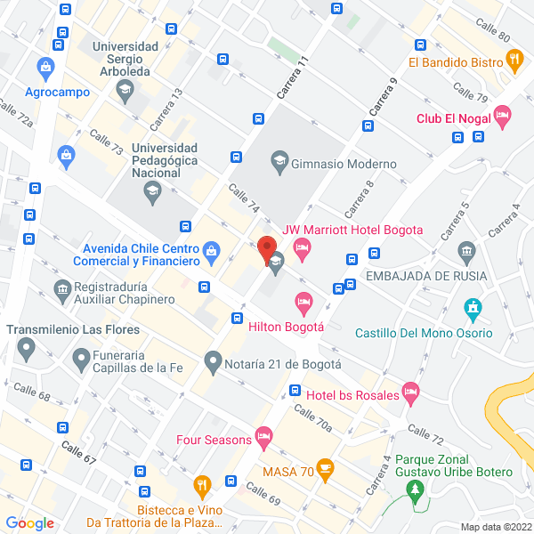 Mapa de Federación Colombiana De Software Y Tecnologías Informáticas Relacionadas