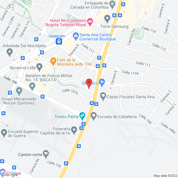 Mapa de Odinsa Proyectos E Inversiones S.A.