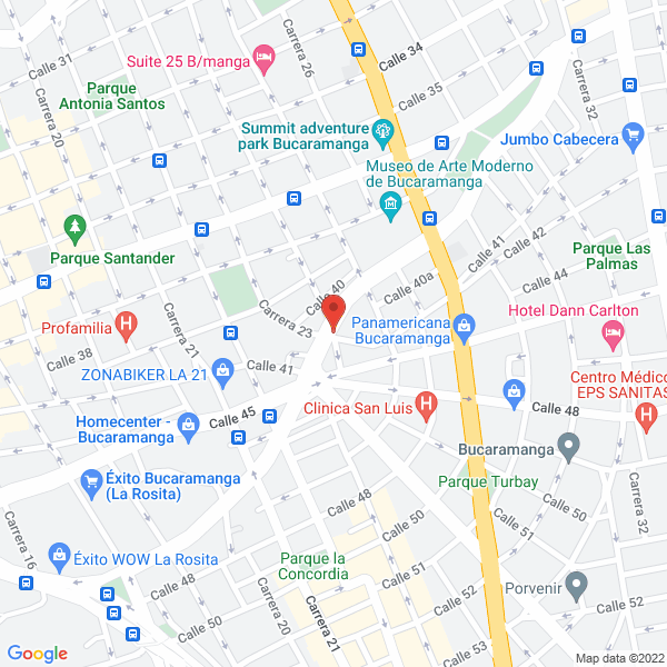 Map of Uniformes Y Dotaciones Facor