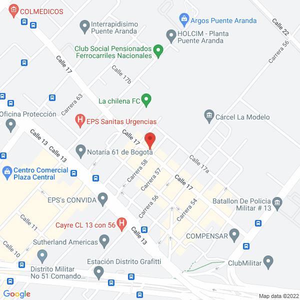 Mapa de Vidriería La 16