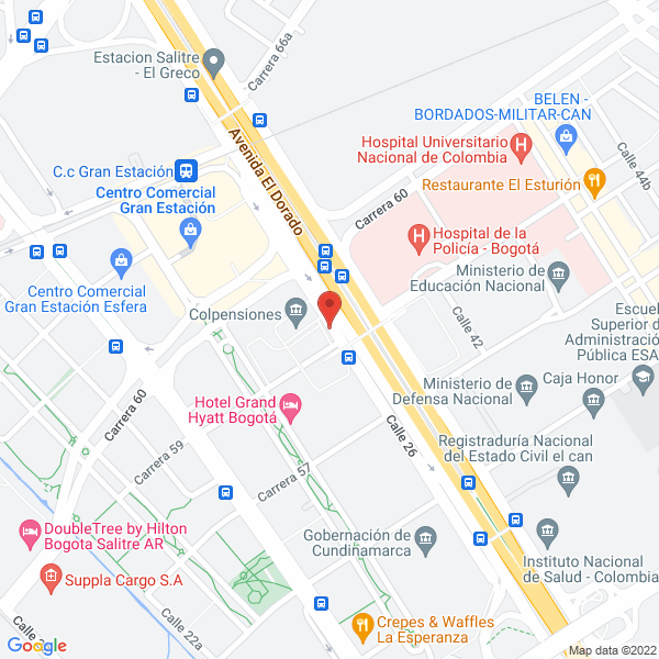 Mapa de Taca International Airlines S.A. Sucursal Colombia