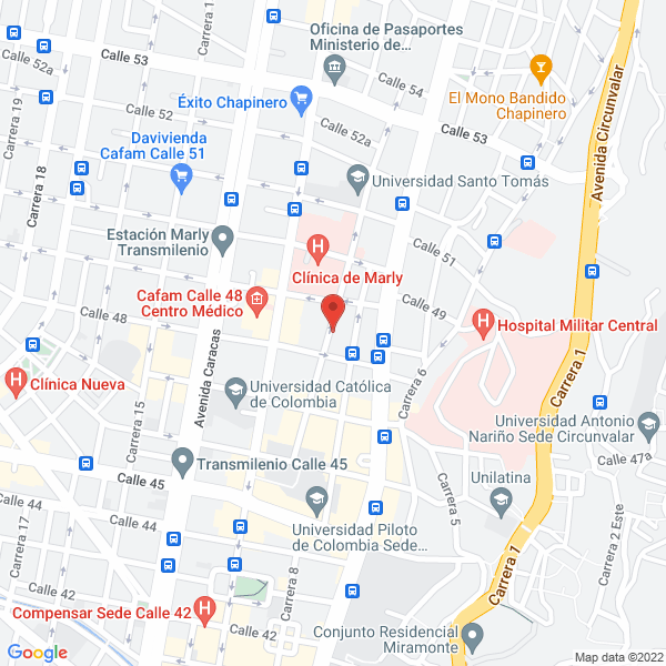 Mapa de Laboratorio De Referencia En Hemostasia Lrh Ltda.