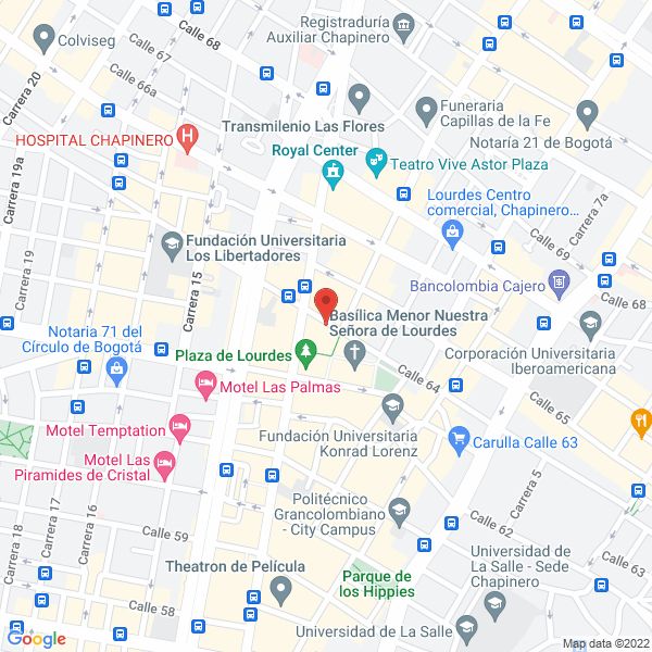 Mapa de Centro Comercial Y Empresarial Cosmos 64
