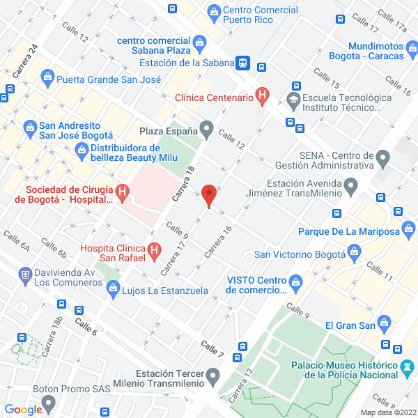 Mapa de Depósito Y Molino San Rafael