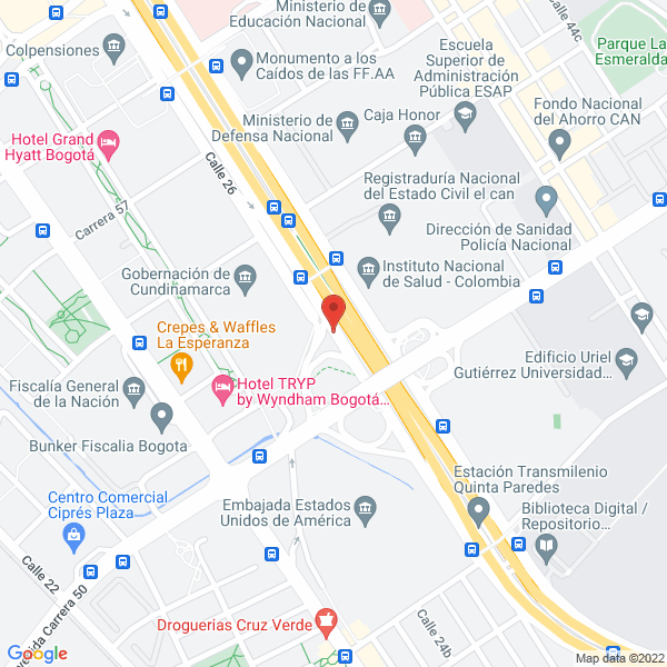 Mapa de Instituto Departamental De Cultura Y Turismo De Cundinamarca
