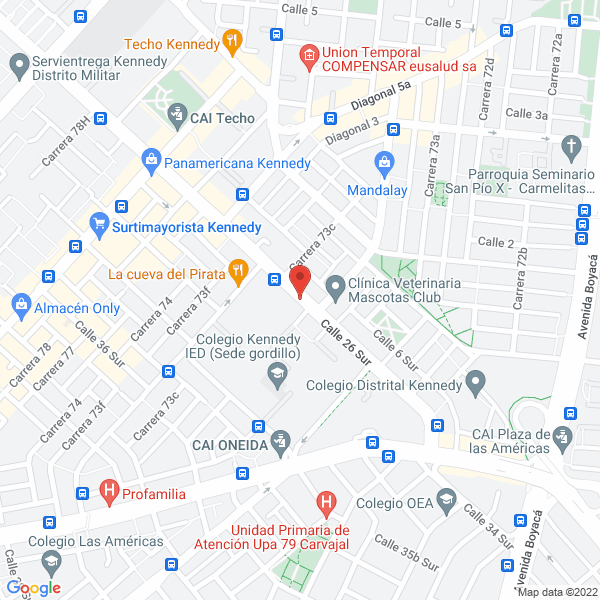 Mapa de Asistencia Medica Veterinaria Asimev