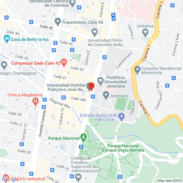 Mapa de Universidad Distrital Francisco José De Caldas