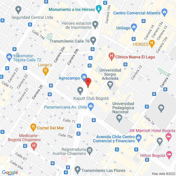 Mapa de Ferretería De La 73