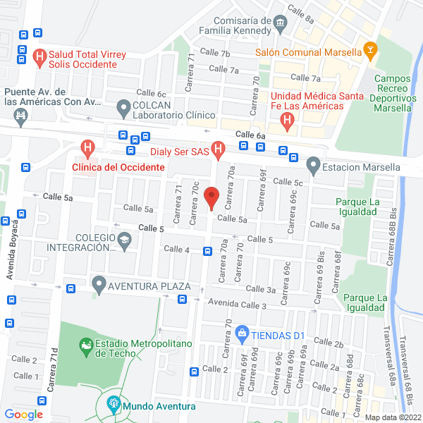 Mapa de Transportes Triple A S.A.S.