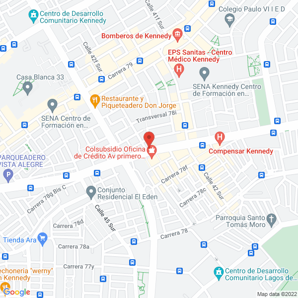Mapa de Cooperativa Transportadora Bogota Kennedy Ltda