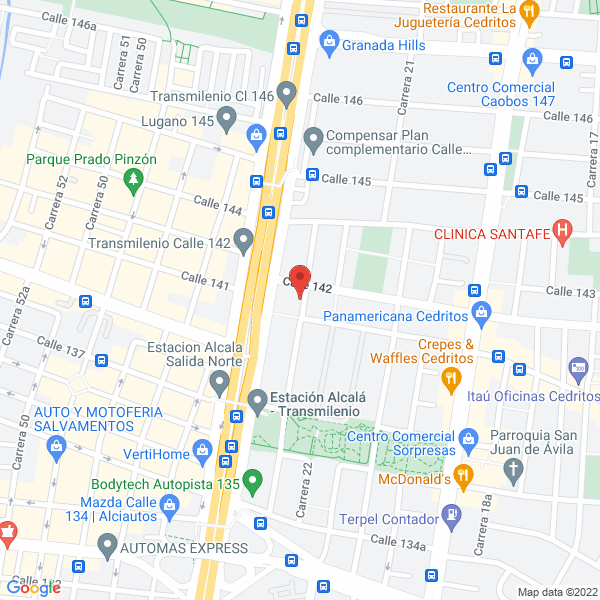 Mapa de Peluquería Alirio Fernandez