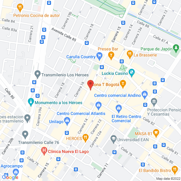 Mapa de Cooperativa De Trabajo Asociado Ultracoop Ltda.