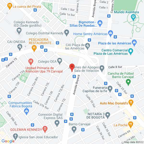 Mapa de Cooperativa Multiactiva Empresarios Del Plástico Ltda.
