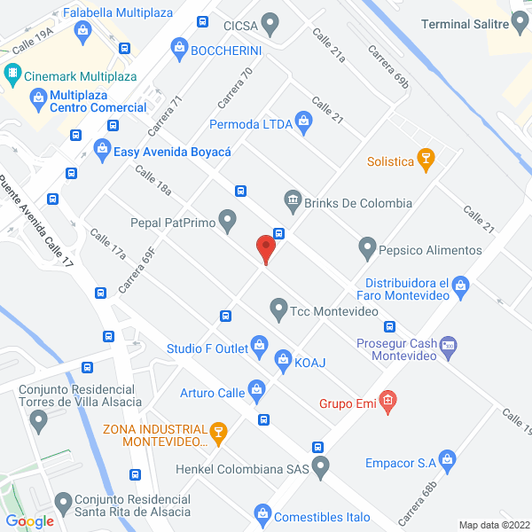Mapa de Cosmotextil S. A.