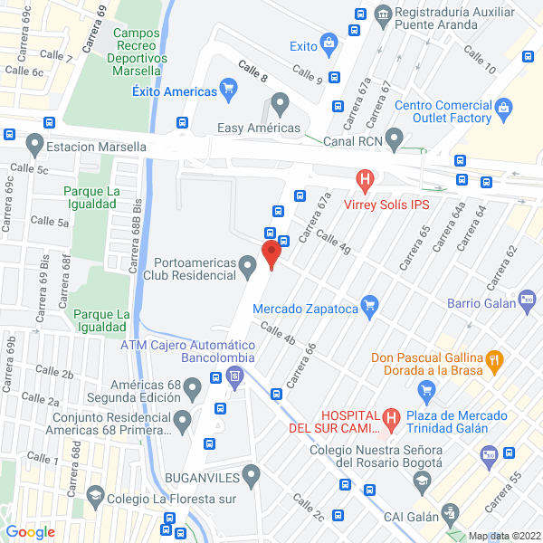 Mapa de Cristales Y Vidrios Templados Ltda.