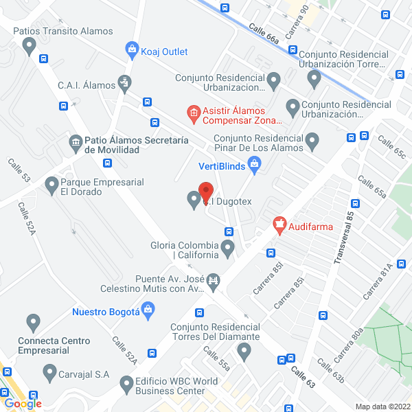Mapa de Plásticos Vinilicos De Colombia S.A.