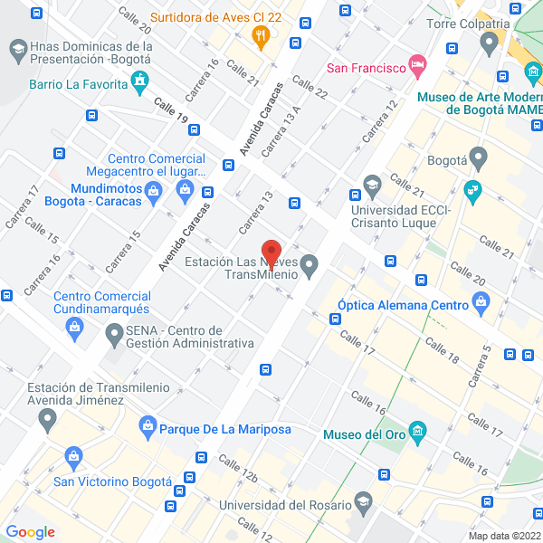 Mapa de Representaciones Electrotelefónicas S.A.S.