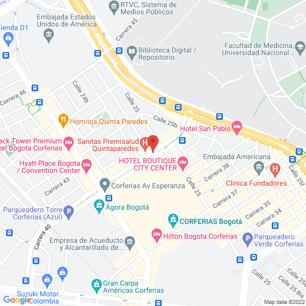 Mapa de Grupo Hotelero Sunrise G H S S.A.