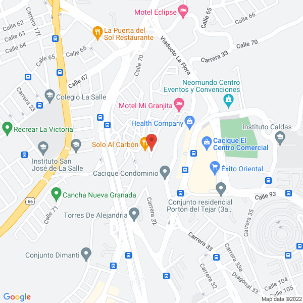 Map of Holiday Inn Bucaramanga Cacique
