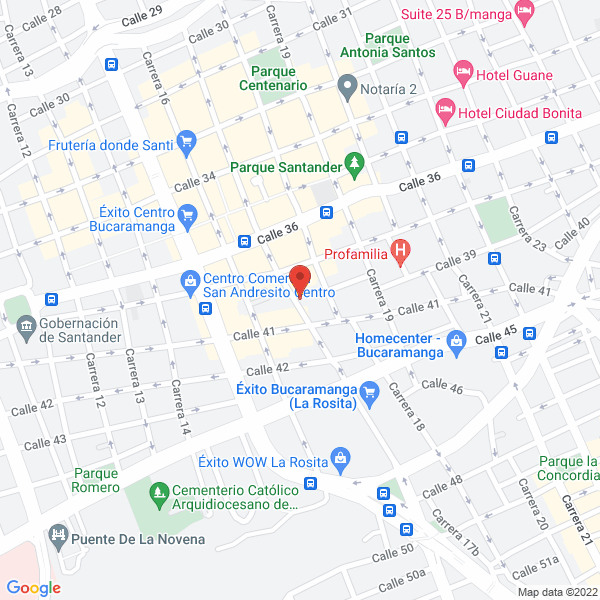 Map of Hotel Príncipe Bucaramanga