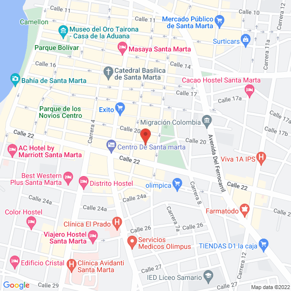 Map of Hotel San Miguel Imperial
