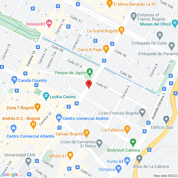 Mapa de Apartamentos Amoblados Viaggio