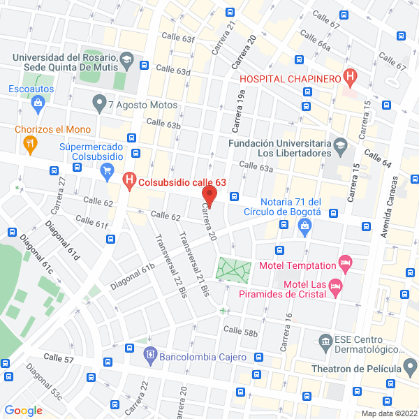 Mapa de Dyamsa Colombia
