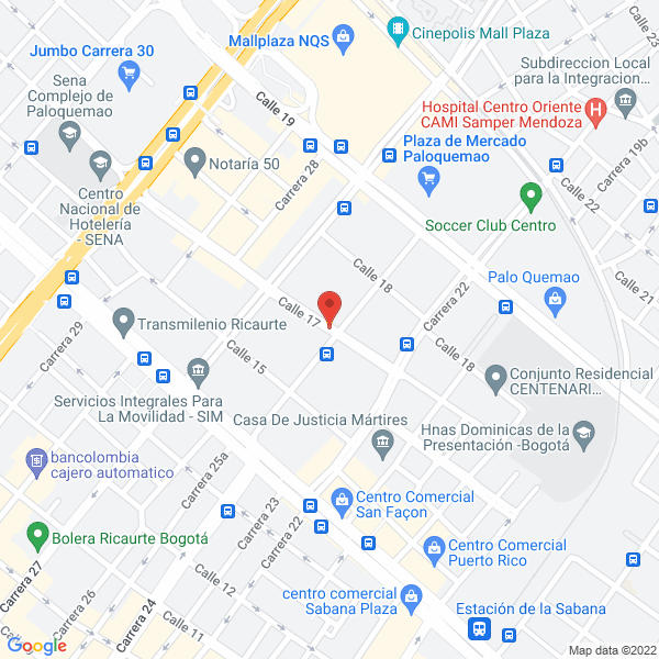 Mapa de Cía. Ferretera De Anjeos Y Mallas Ltda.
