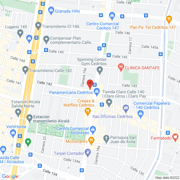 Mapa de Productos Rápido Ltda.