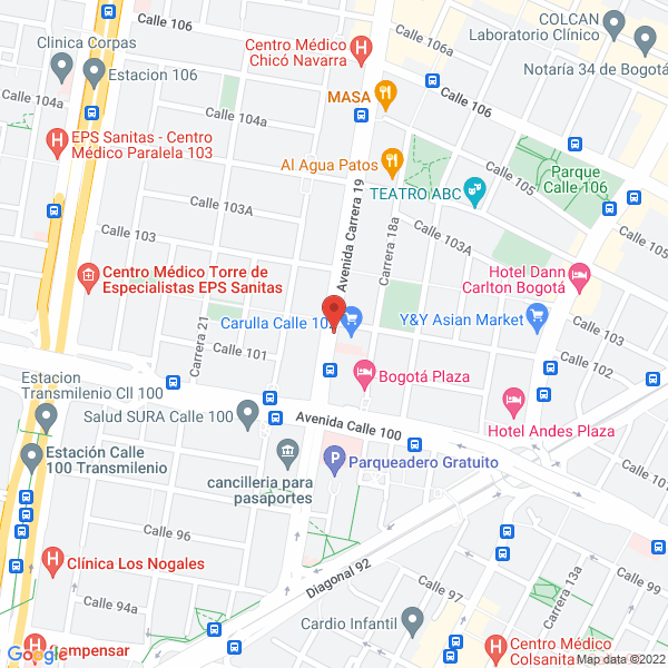 Mapa de Ips Clínica Rivas