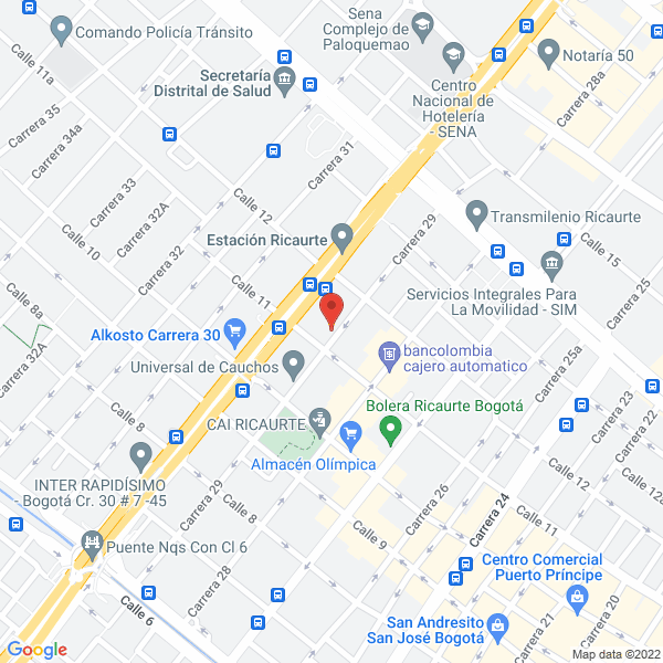 Mapa de Perfibronces & Aceros S.A.S