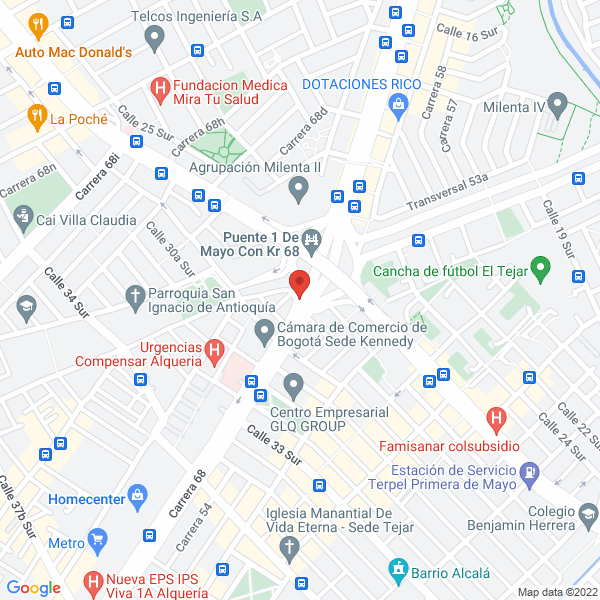 Mapa de Distribuidora Industrial Camacho