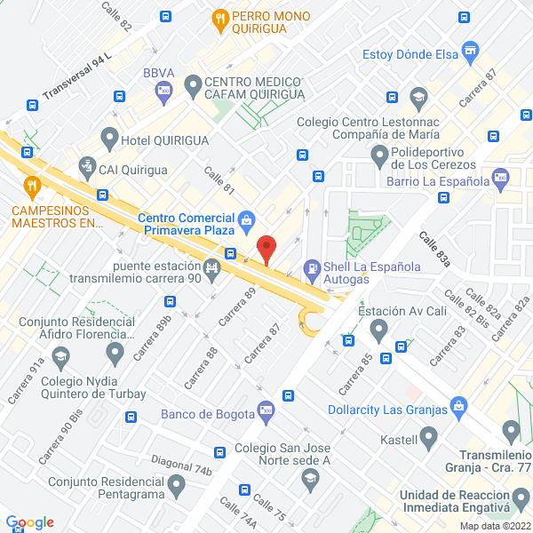 Mapa de Vamos Viajando Por Colombia Servicio Especial S.A.S