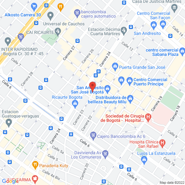 Mapa de Almacén Rines Y Llantas Beto