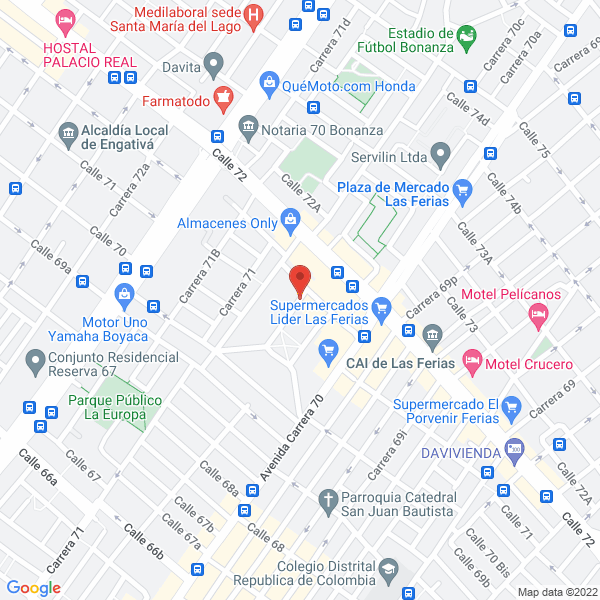 Mapa de Oxigas Industrial S.A.S.