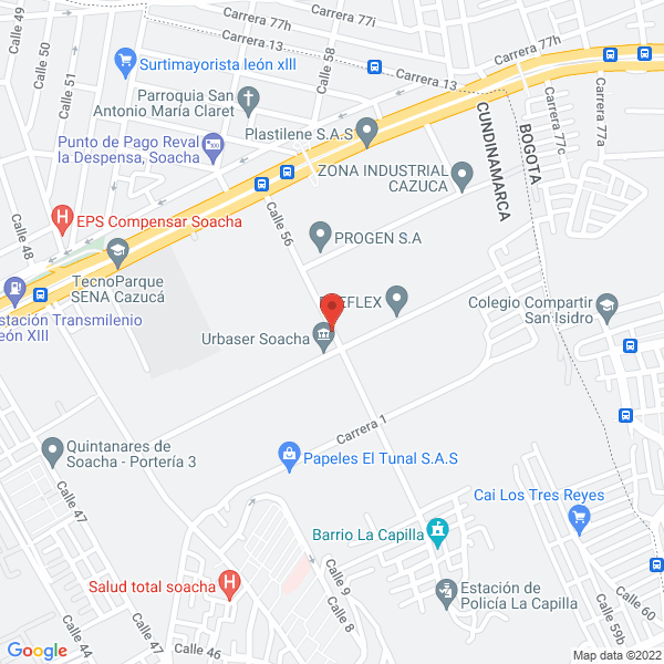 Mapa de Toallas Tocaz