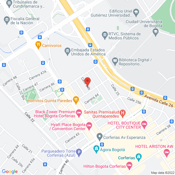 Mapa de Hotel San Felipe Bogota