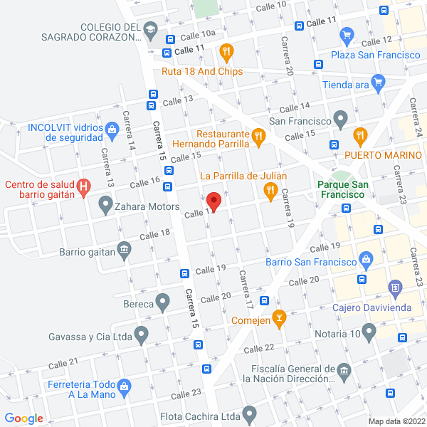 Map of Condimentos Nuevo Milenio