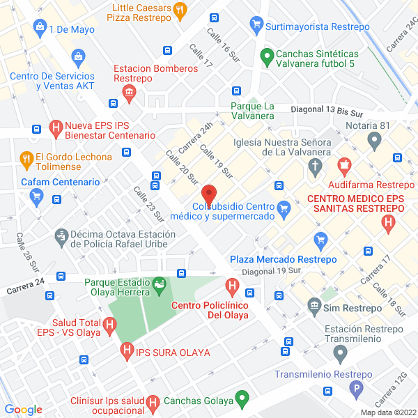 Mapa de Confecciones Asociados Sas