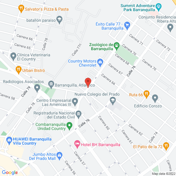 Map of Comercializadora Origami