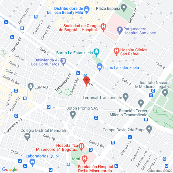 Mapa de Comercializadora Proton